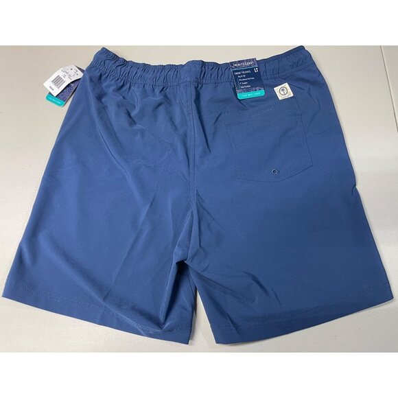 Trinity Coast Mens Big & Tall Swim Trunks LT Blue 9" Inseam Elastic Waist - Picture 2 of 8